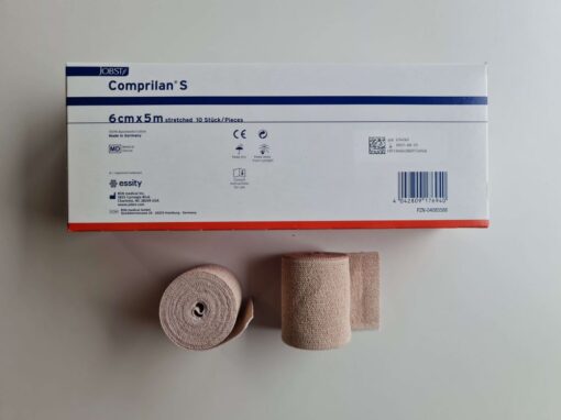 Comprilan S %100 Pamuk Kısa Germe Kompresyon Bandajı 6 cm X 5m