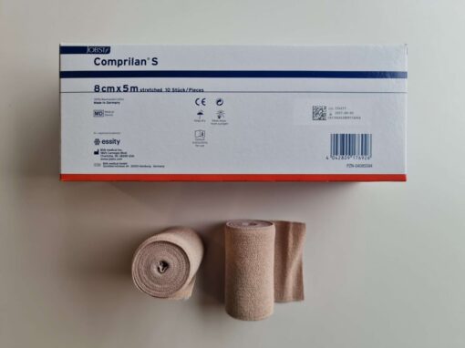 Comprilan S %100 Pamuk Kısa Germe Kompresyon Bandajı 8 cm X 5m